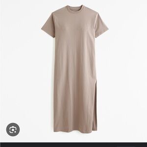 Abercrombie & Fitch Brown T-shirt Maxi Dress